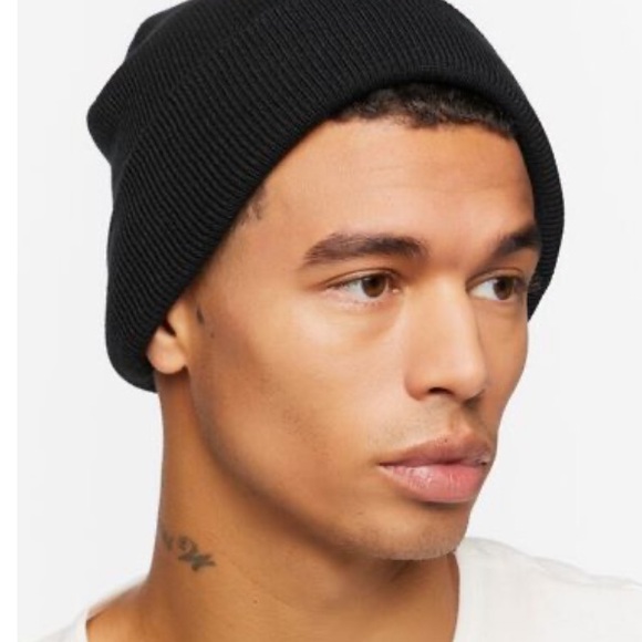 black athletic outdoor durable long beanie grunge active wear fashion headwear - Picture 7 of 10